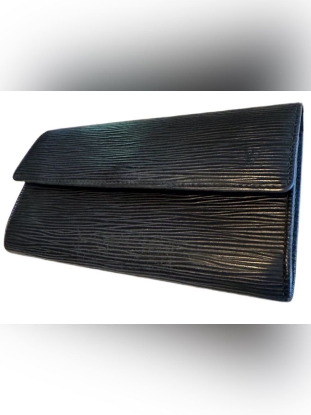 Louis Vuitton Epi Leather Sarah Wallet Noir Long Vertical